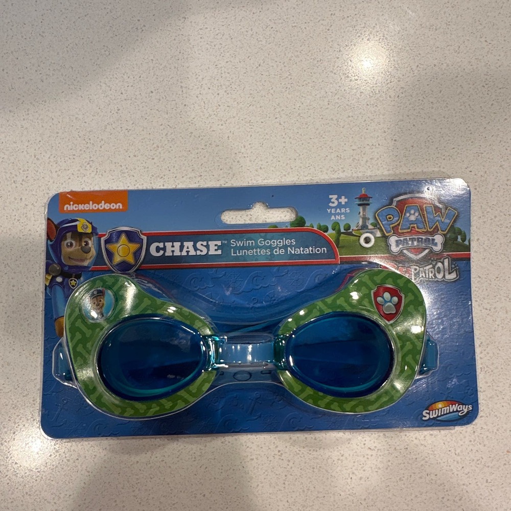 NEW Nickelodeon Paw Patrol Chase Kids Goggles Green sz 3+